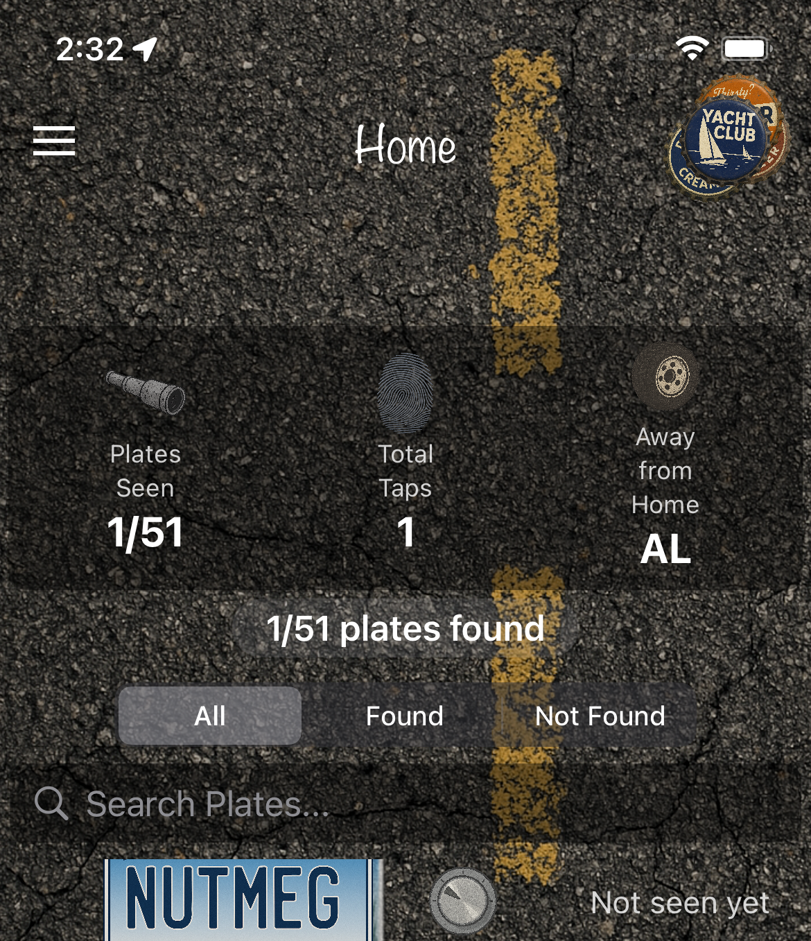 PlateTag 66 - Main Screen